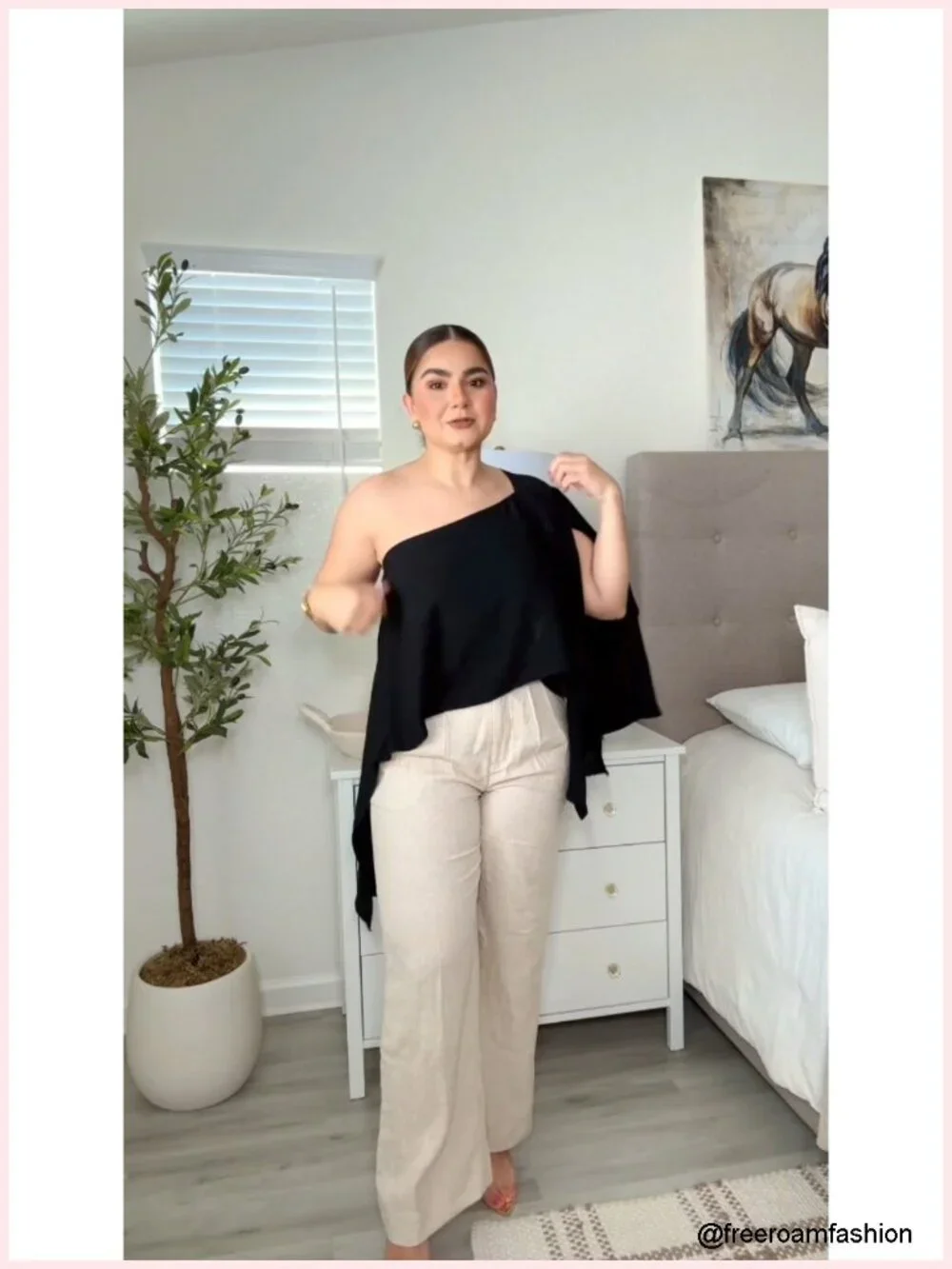 Off Shoulder Top Batwing Slit Sleeve Blouse with Bandeau 2-Piece Set Flowy